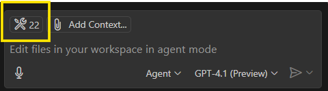 Agent pane tools icon